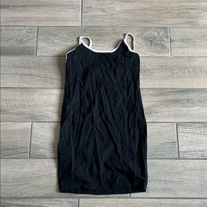 Rosio Black Mini Dress with White Trim